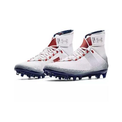 Under Armour Men`s UA Highlight MC TX LE Football Cleats 3025854-100 Sz 10.5