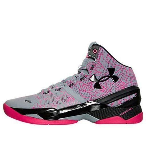 Under Armour Curry 2 Mother`s Day -11.5- 1259007-037 Grey Black Pink II OG Steph