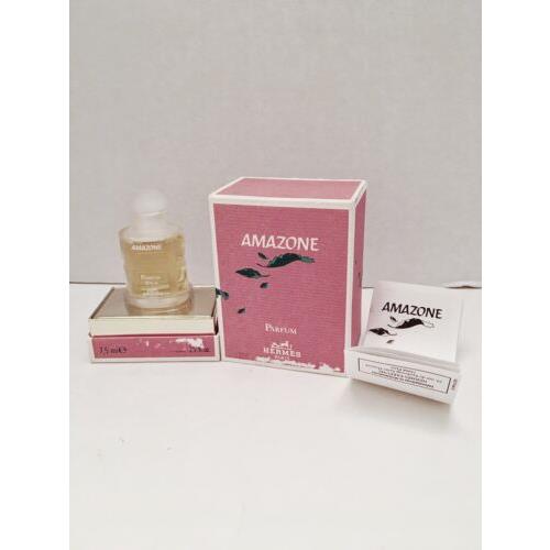 Hermes Amazone Pure Parfum Splash For Women .25 oz/7.5 ml Vintage