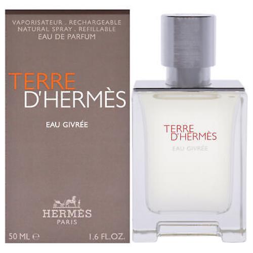 Terre Dhermes Eau Givree by Hermes For Men - 1.6 oz Edp Spray Refillable