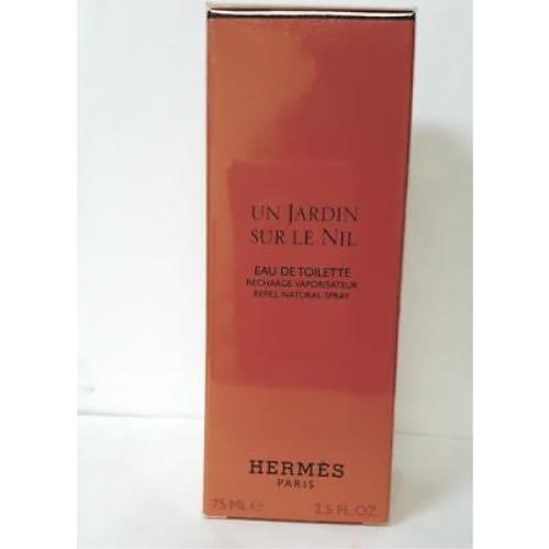 Un Jardin Sur Le Nil by Hermes Recharge/rifill 2.5oz/75ml Edt Spray