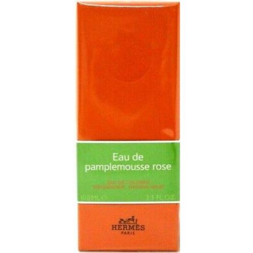 Hermes Eau DE Pamplemousse Rose Edc Spray For Women 3.3 Oz / 100 ml