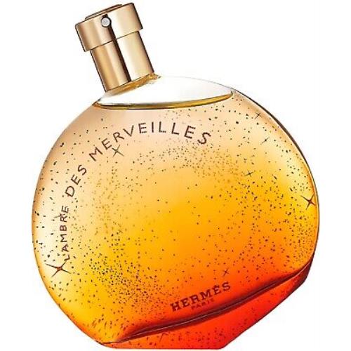 Hermes L`ambre Des Merveilles Eau de Parfum Spray Women 3.4oz/100 l Tester