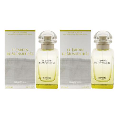 Le Jardin de Monsieur Li by Hermes For Women - 1.6 oz Edt Spray - Pack of 2