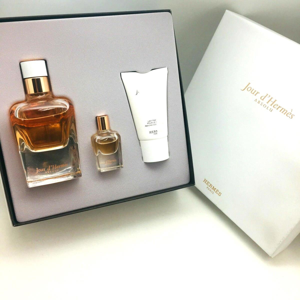 Jour D`hermes Absolu by Hermes For Women - 3 Pc Gift Set