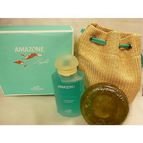 Hermes Amazone Light Gift Set Eau de Fraicheur 3.3 fl oz Spray and 3.5 oz Soap