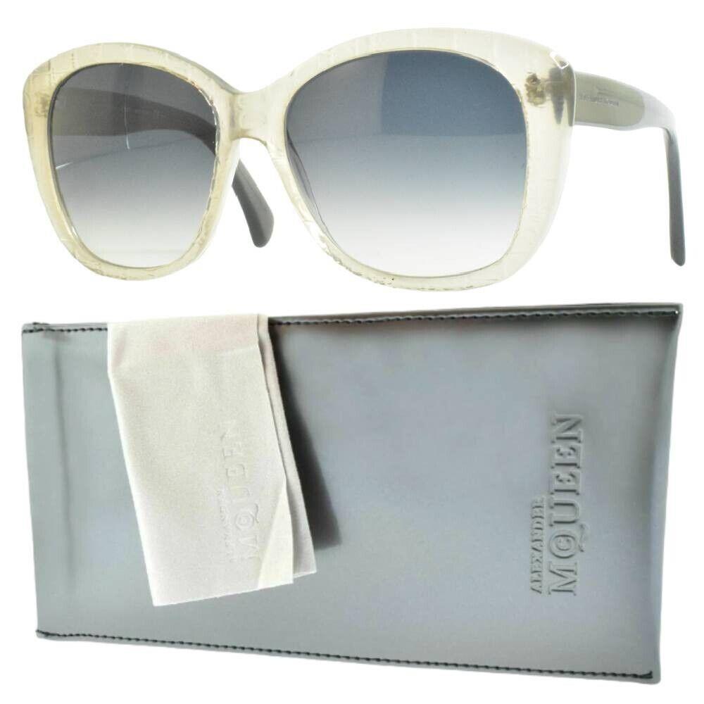 Alexander Mcqueen Amq 4193/S Womens Full Rim Oval Beige Grey Sunglasses - Frame: Beige/Gray, Lens: Gray