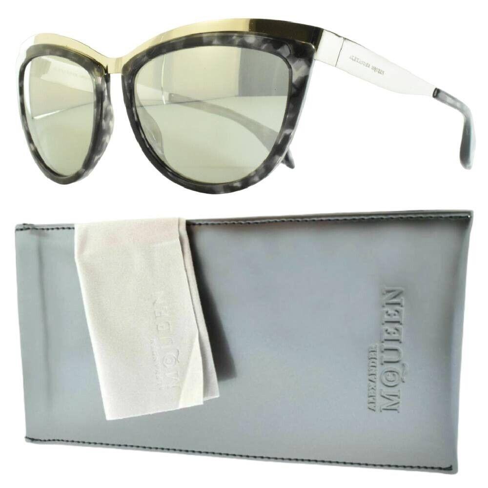 Alexander Mcqueen Amq 4251/S Womens Full Rim Cat Eye Havana Grey Sunglasses - Frame: Havana Gray, Lens: Gray