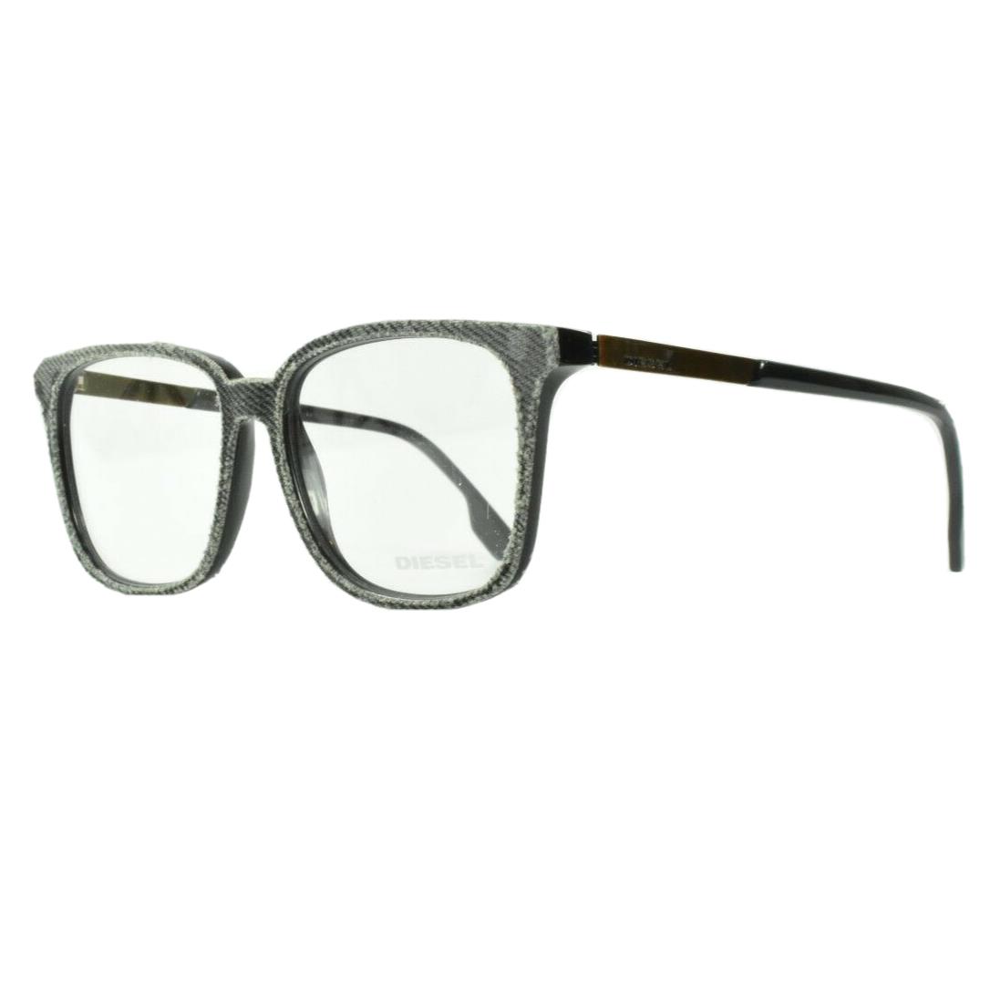 Diesel DL5116/V 005 Full Frame Square Gray Jeans Black Eyeglasses Unisex