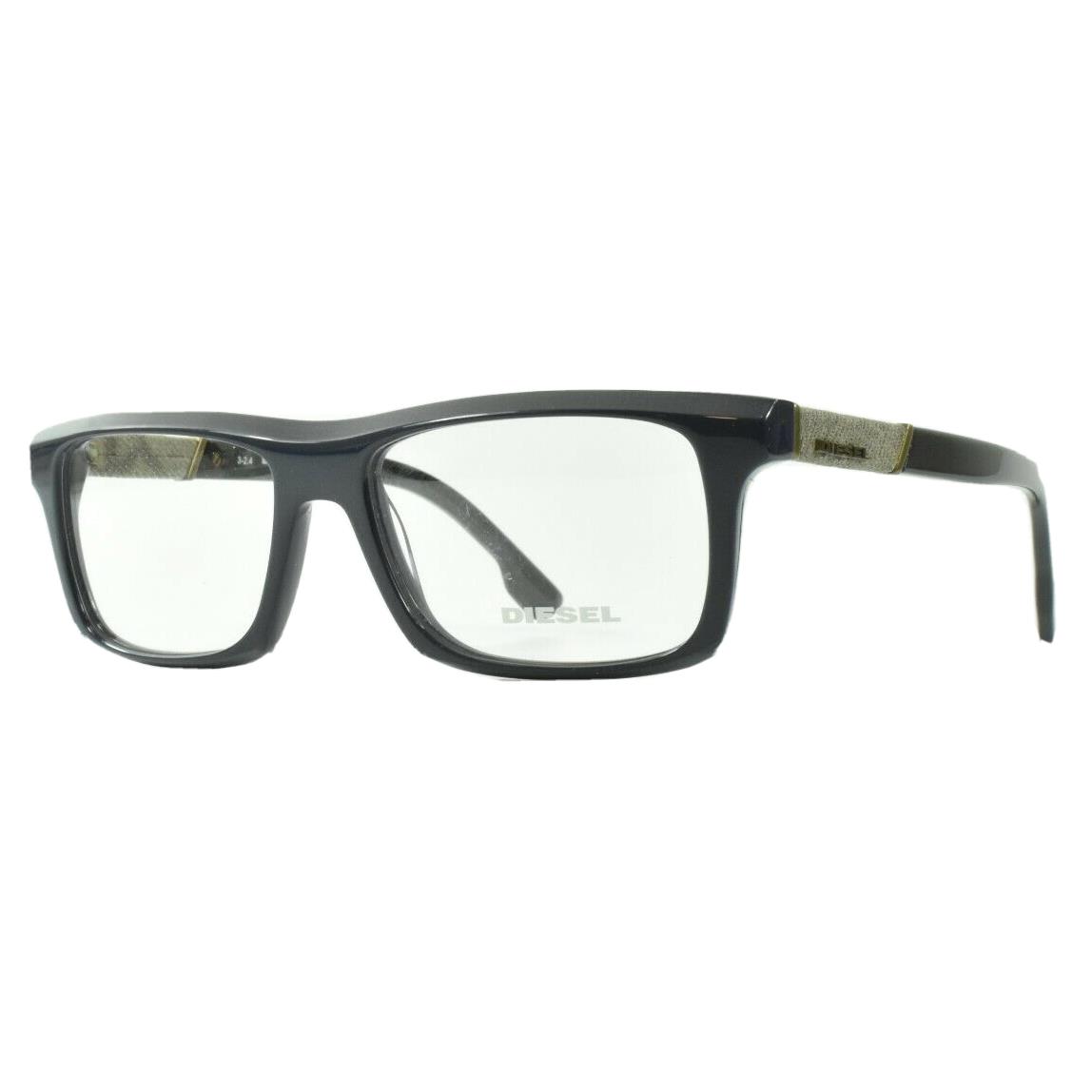 Diesel DL5084/V 090 Full Frame Rectangular Shiny Blue Optical Eyeglasses Mens