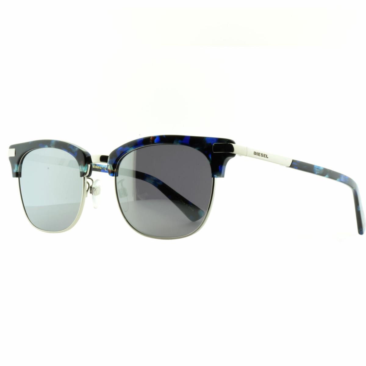 Diesel DL0241-K 55C Blue Havana Square UV Grey Lens Sunglasses