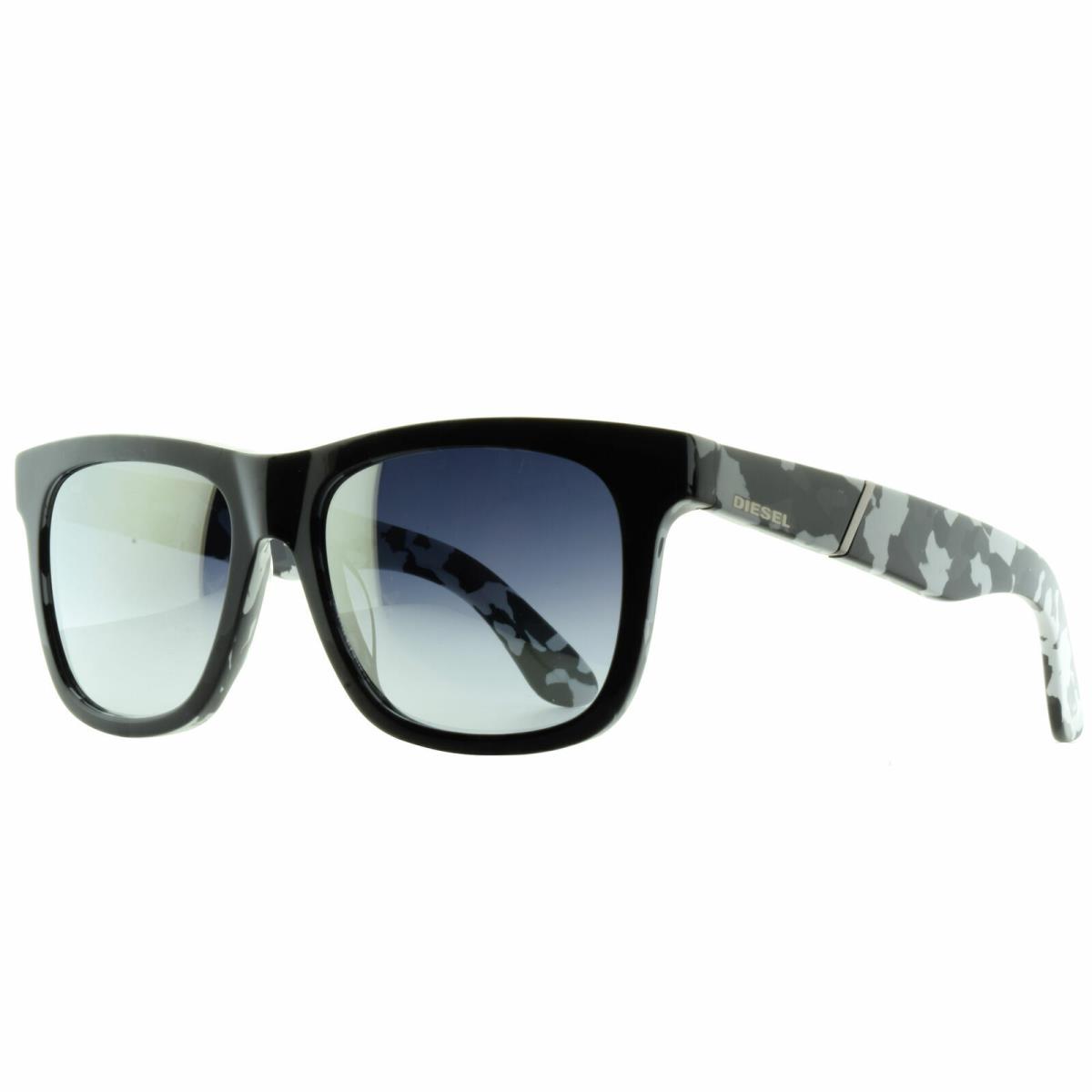 Diesel DL0116 05C Black Square UV Grey Lens Sunglasses