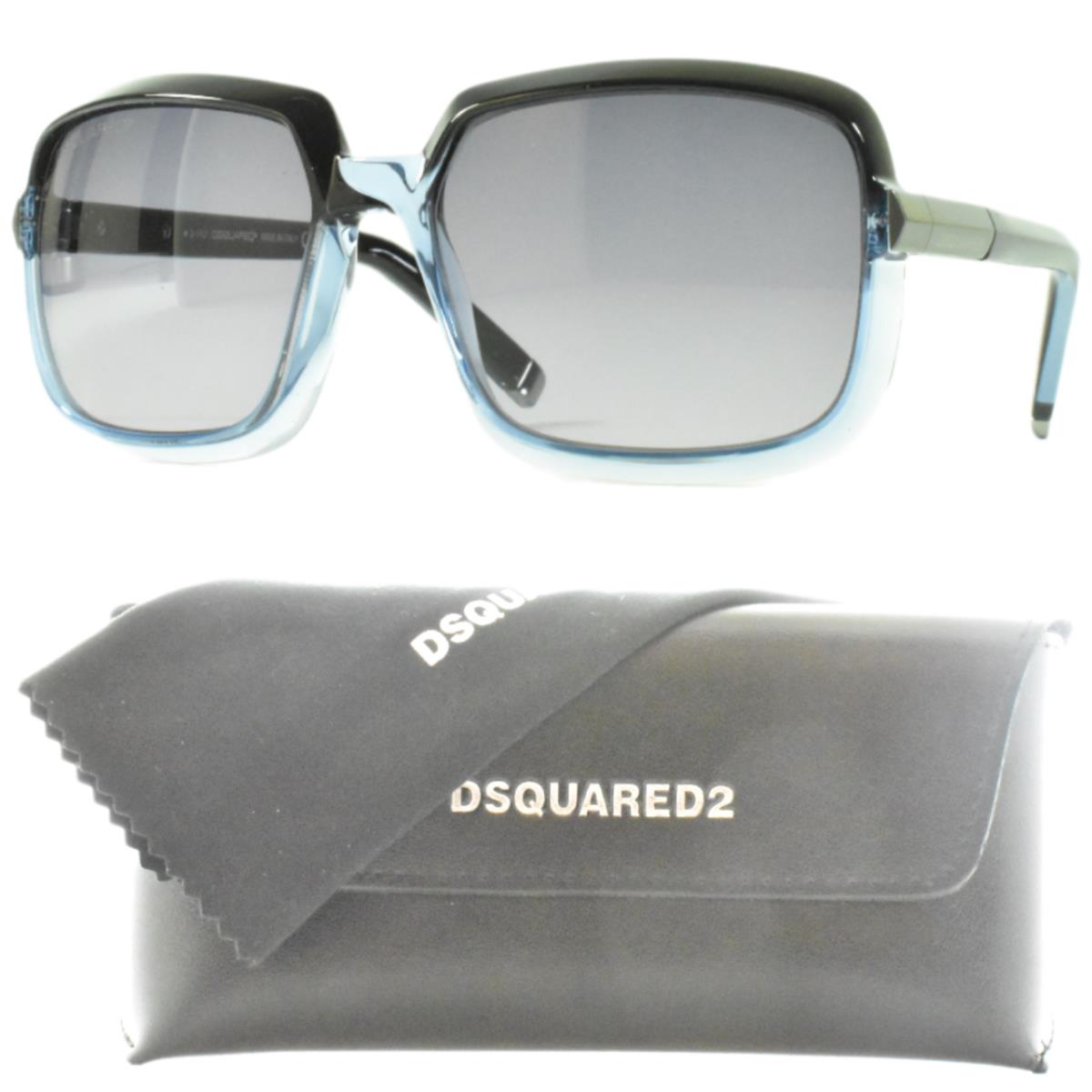 DSQUARED2 DQ 0049 01B Square Full Frame Woman Blue Sunglasses