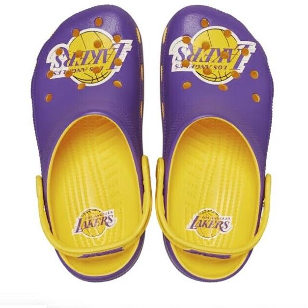 Crocs Nba Los Angeles Lakers Classic Clogs Men s Size 10 Women s Size 12 - Purple Yellow