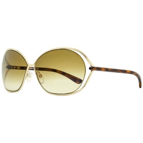 Tom Ford Carla Women`s Oval Cutaway Sunglasses - FT0157 - Made In Italy Gold/Havana (28F-66)
