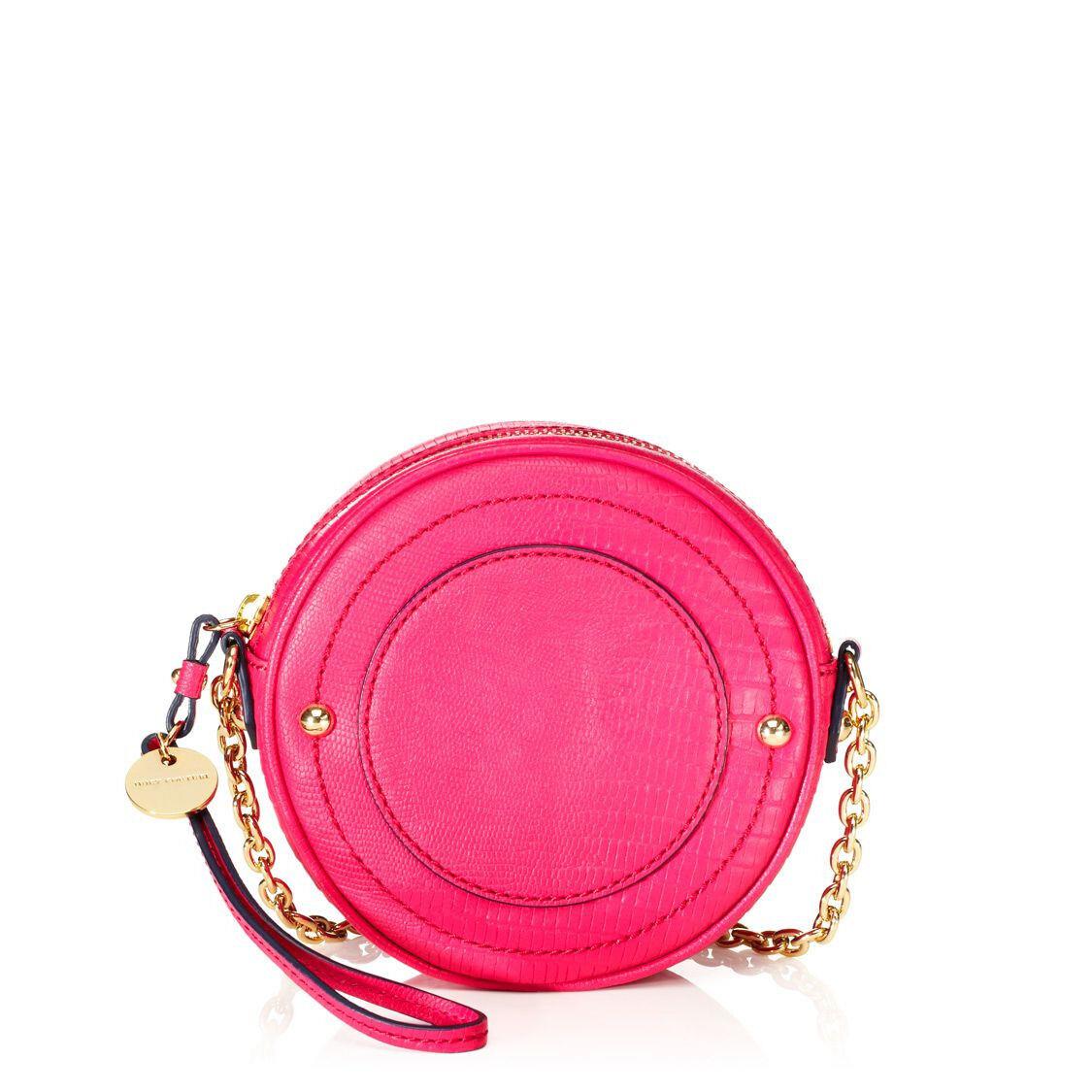 Juicy Couture Handbags Sierra `lizard` Leather Mod Crossbody Pink/black-nwt