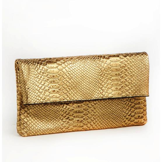 Juicy Couture Snake Embossed Leather Jade Clutch Style YHRU3340