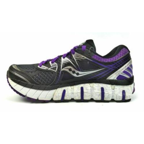Saucony Women`s Running Shoes Lightweight Redeemer Isofit Pwr Grid + Black Purple