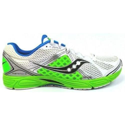 Saucony Men`s Running Shoes Fastwitch 6 Lace Up Slime Blue White Medium