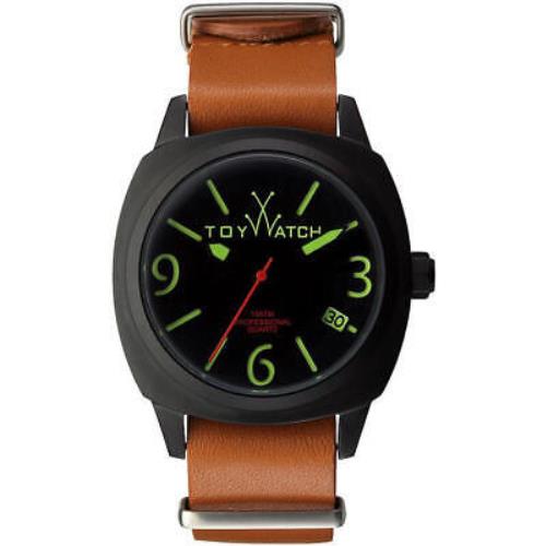 Men`s Brown Toywatch Icon Leather Strap Watch IC02BK