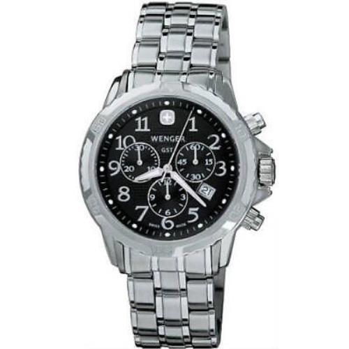 Men`s Wenger Gst Chronograph Swiss Steel Watch 78256