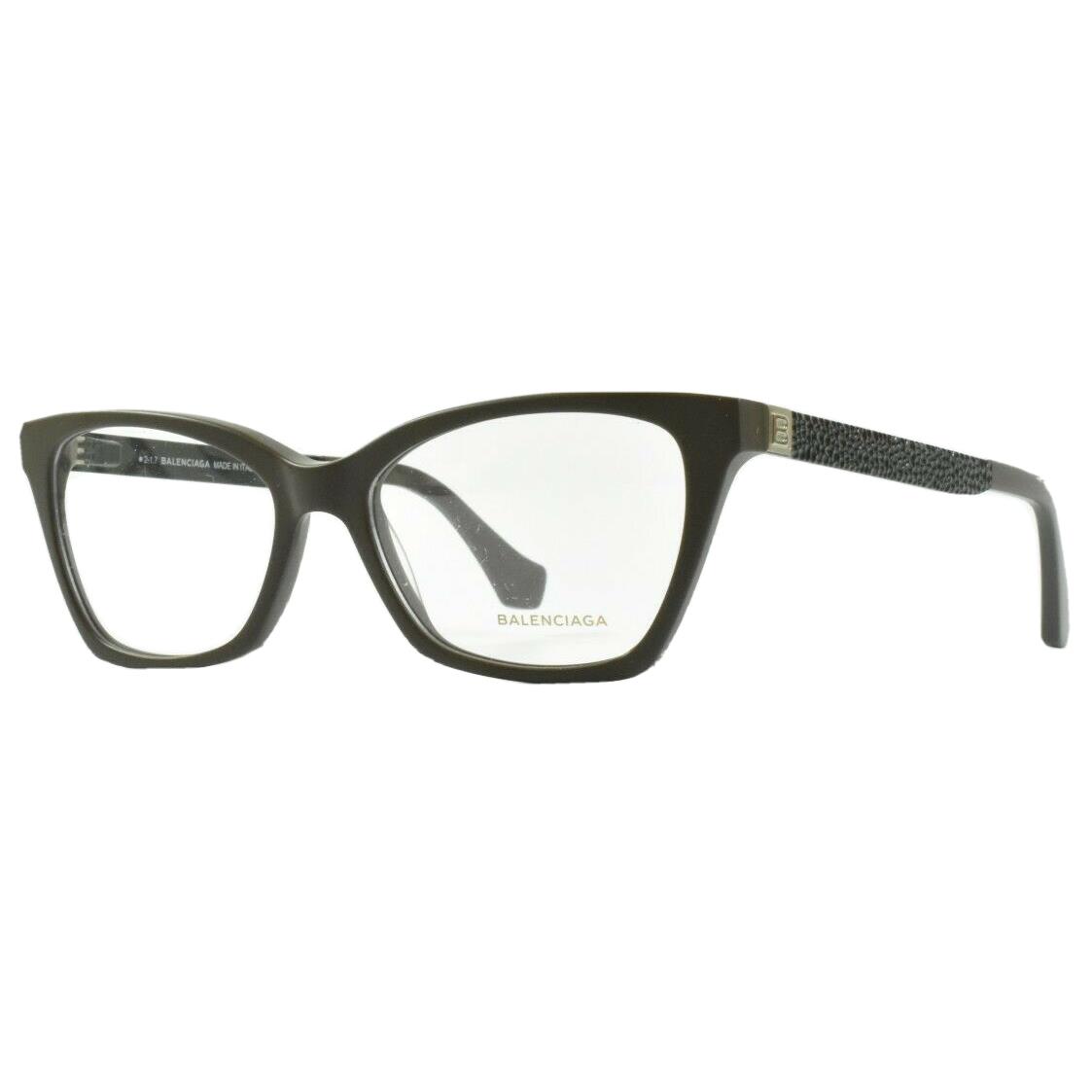 Balenciaga BA5070/V 049 Full Frame Matte Brown Plastic Cat Eyeglasses