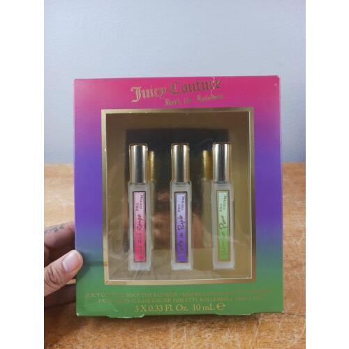 Juicy Couture Rock The Rainbow Gift Set Rah Rah Rouge Pretty In Purple Palm Tree