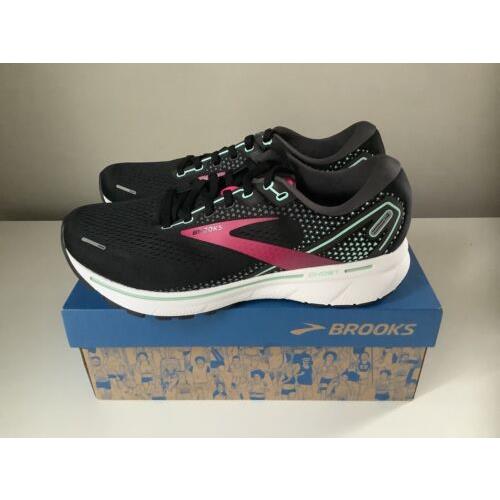 Brooks Ghost 14 Women`s Running Shoes - Black/pink - Sz 8.5