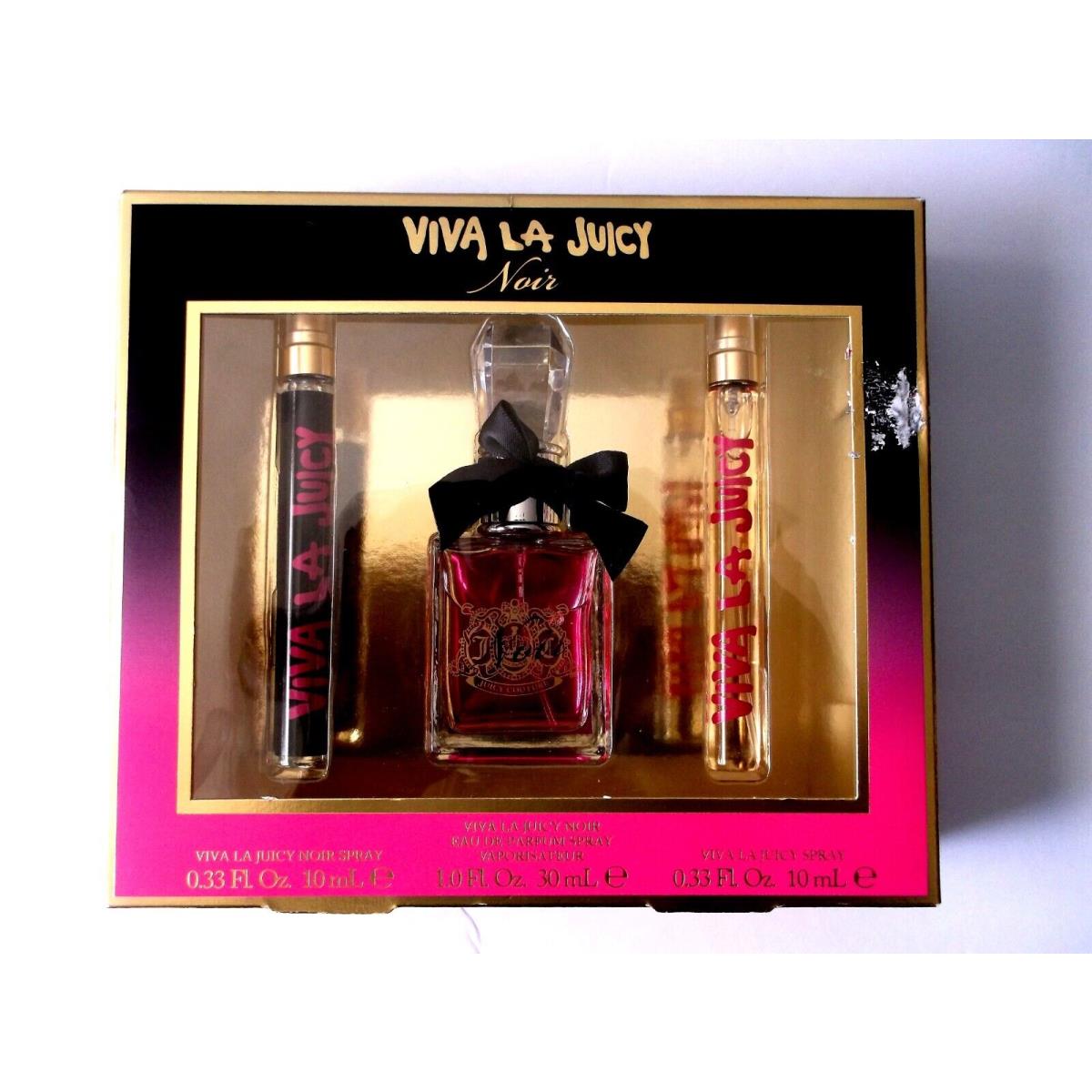 3 Piece Gift Set Viva La Juicy Noir Eau De Parfum Sprays