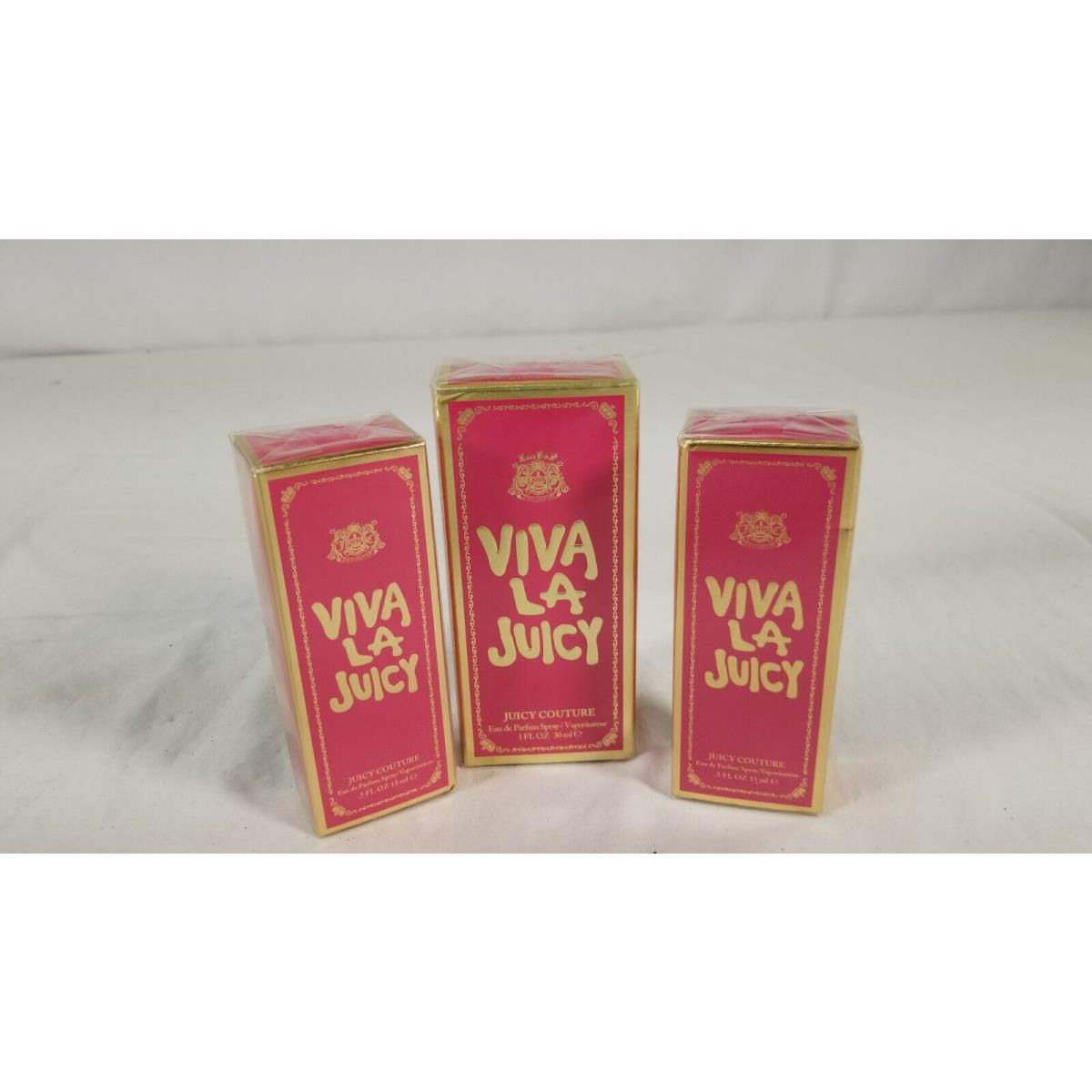 Viva La Juicy by Juicy Couture 1 / .5 oz Eau De Parfum Spray For Women Set of 3