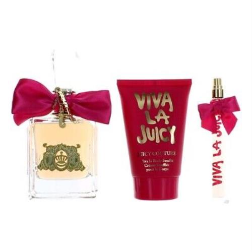 Viva La Juicy by Juicy Couture 3 Piece Gift Set For Women