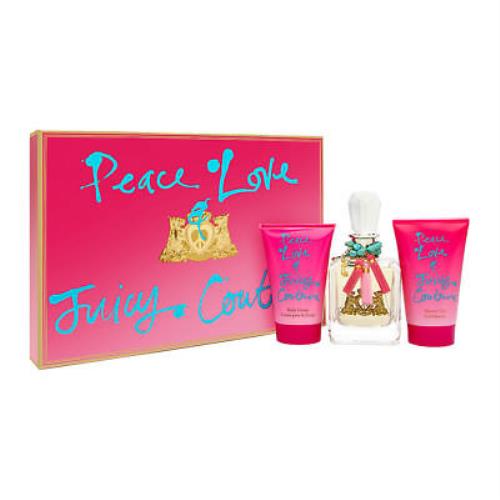 Peace Love Juicy Couture by Juicy Couture For Women - 3 Piece Set