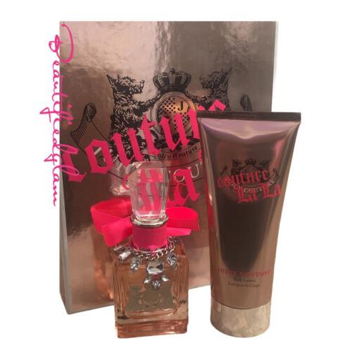 Couture LA LA by Juicy Couture 1.7oz/50ml Edp Spray 6.8oz Body Lotion Gift Set