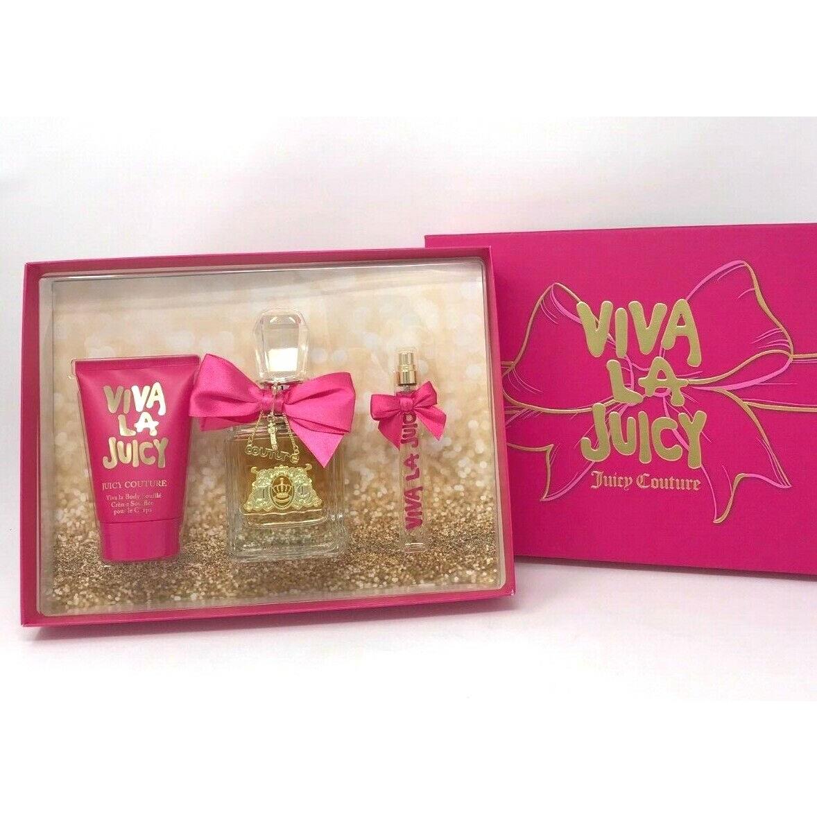 Juicy Couture Viva La Juicy - For Woman 3 Pieces Gift Set Hard Box