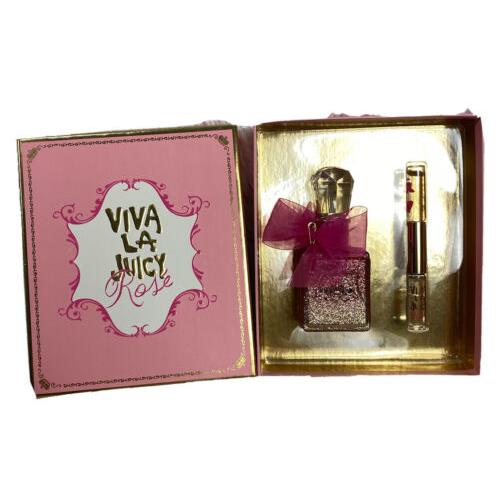 Juicy Couture Viva La Juicy Rose` 2 Piece Gift Set 3.4 Edp + Duo Rollerball