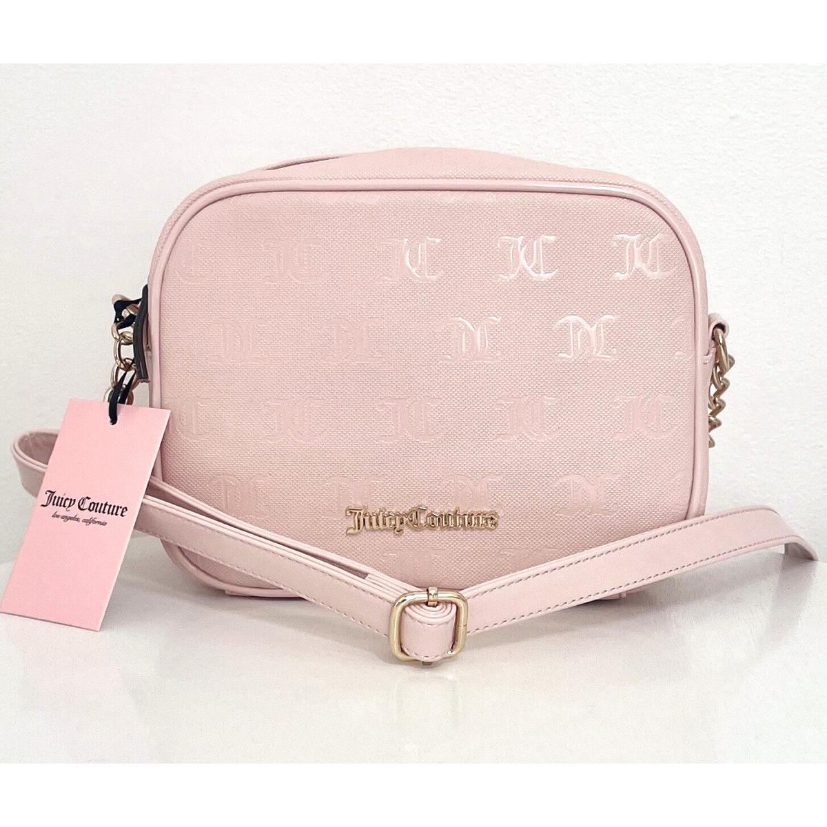 Juicy Couture Pink Crossbody Handbag JC Logo Patent Leather Purse