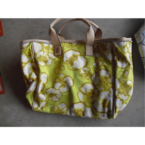 Beautiful Juicy Couture Canvas Tie Dye Beach Tote Yellow Flowers