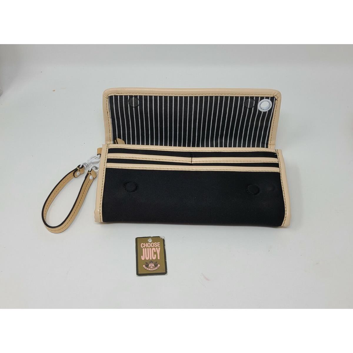 Juicy Couture Clutch YSRU2170 Black / Tan Purse Wallet