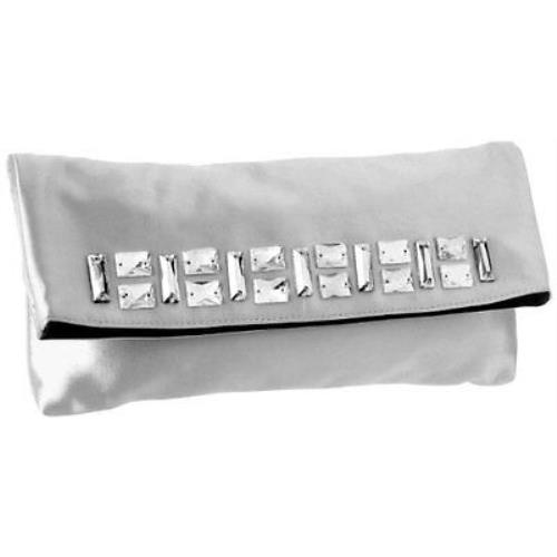 Juicy Couture Silver Sateen Jade Clutch Org. Mint