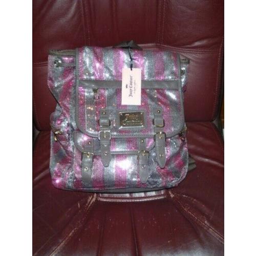 Juicy Couture Sequin Backpack Pink Gray W/tags Retails