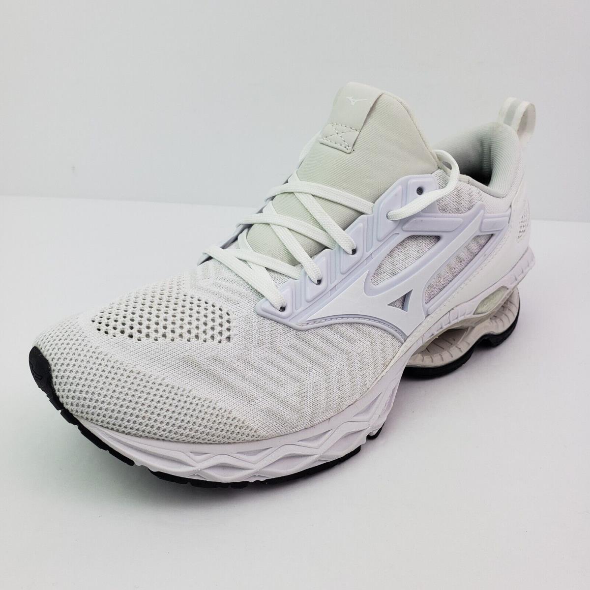 Mizuno Wave Creation Waveknit Mens Size 8 White Knit Running Sneaker Shoes