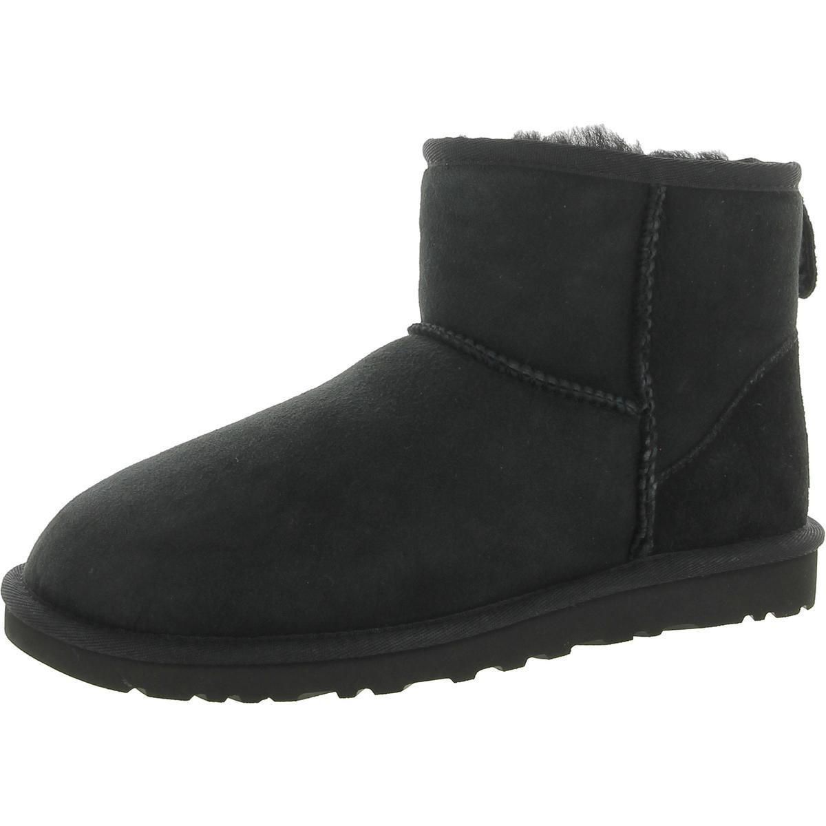 Ugg Mens Classic Mini Suede Slip On Flats Ankle Boots Shoes Bhfo 8104 Black Suede