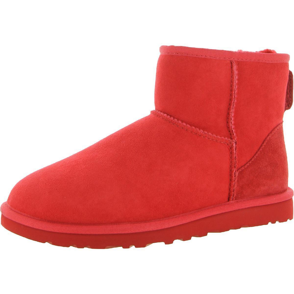 Ugg Mens Classic Mini Suede Slip On Flats Ankle Boots Shoes Bhfo 8104 Samba Red