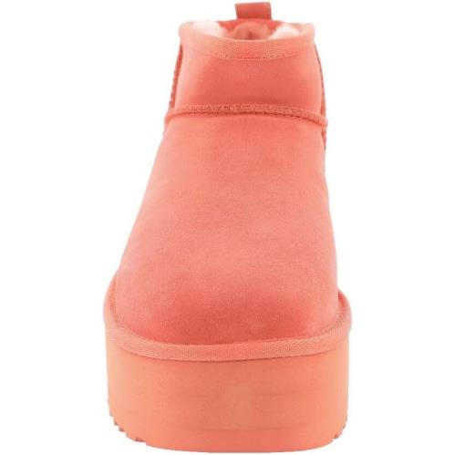 Women`s Shoes Ugg Classic Ultra Mini Platform Ankle Boots 1135092 Vibrant Coral - Orange