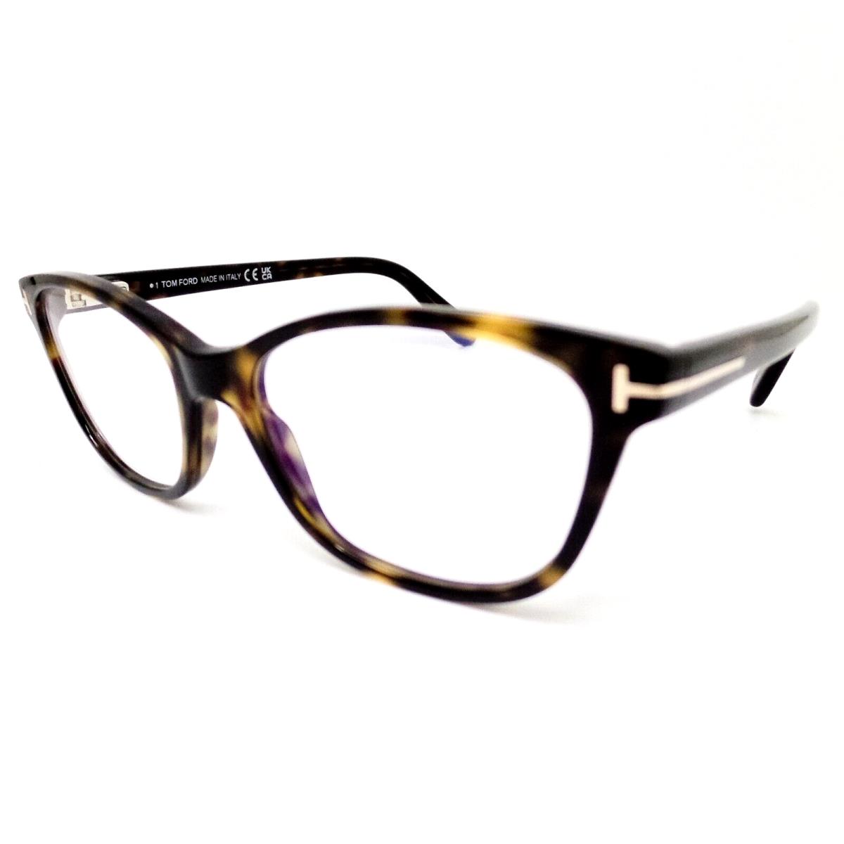 Tom Ford 5638 052 50 Havana Blue Block Frames