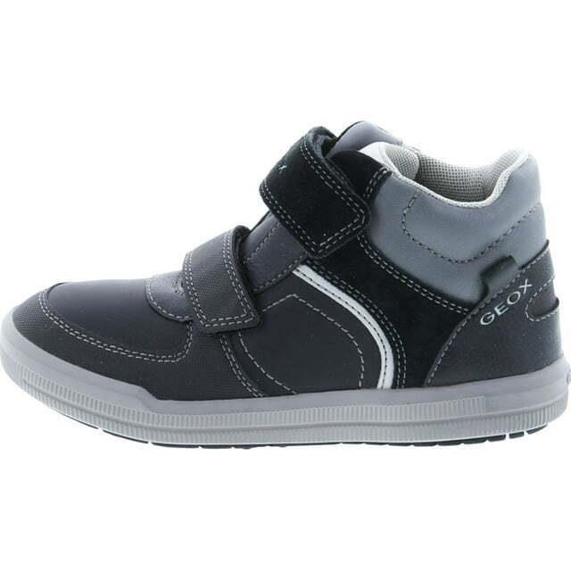 Geox Boys Junior Arzach Black/dark Grey Sneaker Boots j844ab05422c0005