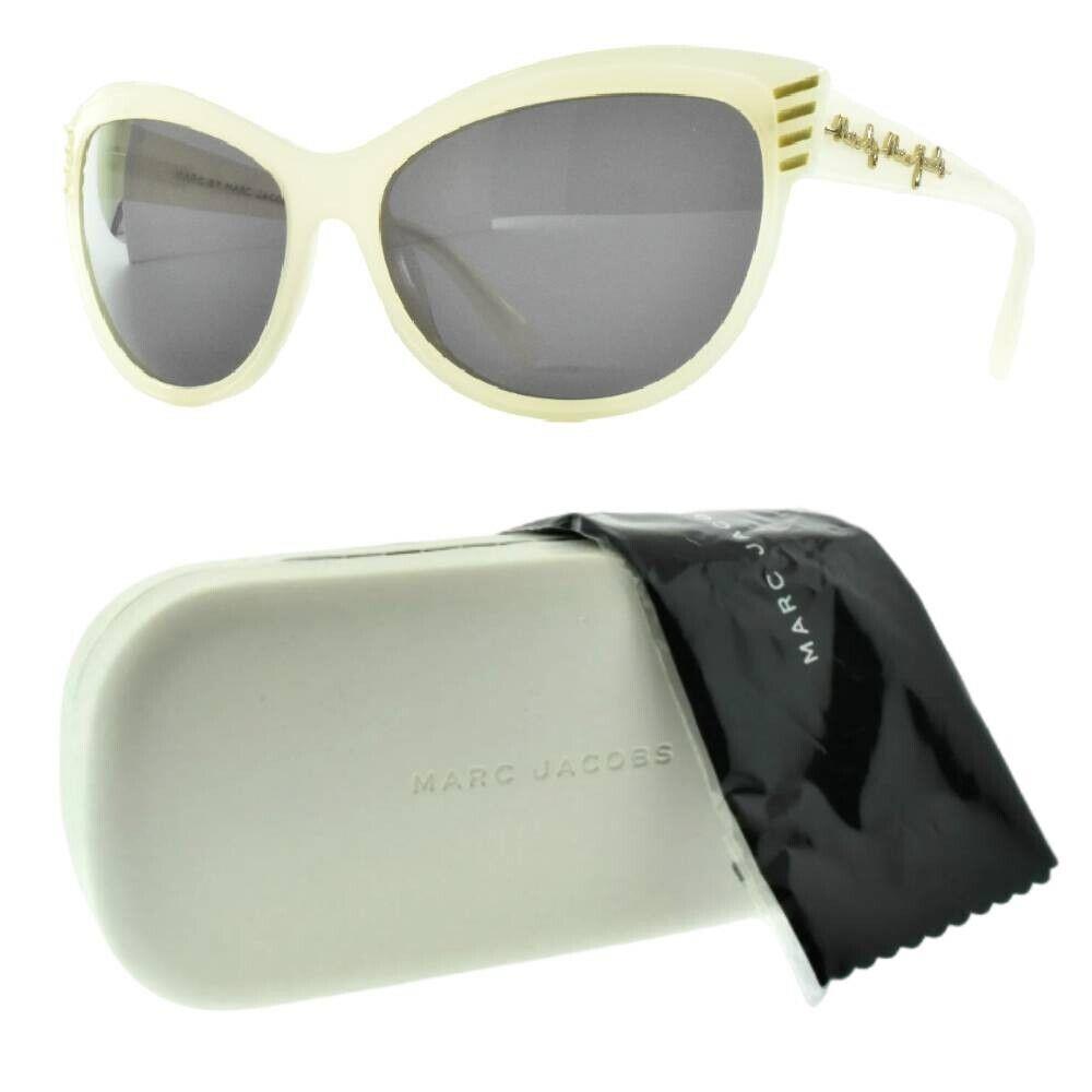 Marc Jacobs Mmj 196/S White Full Rim Cat Eye Womens Sunglasses - Frame: White, Lens: Brown