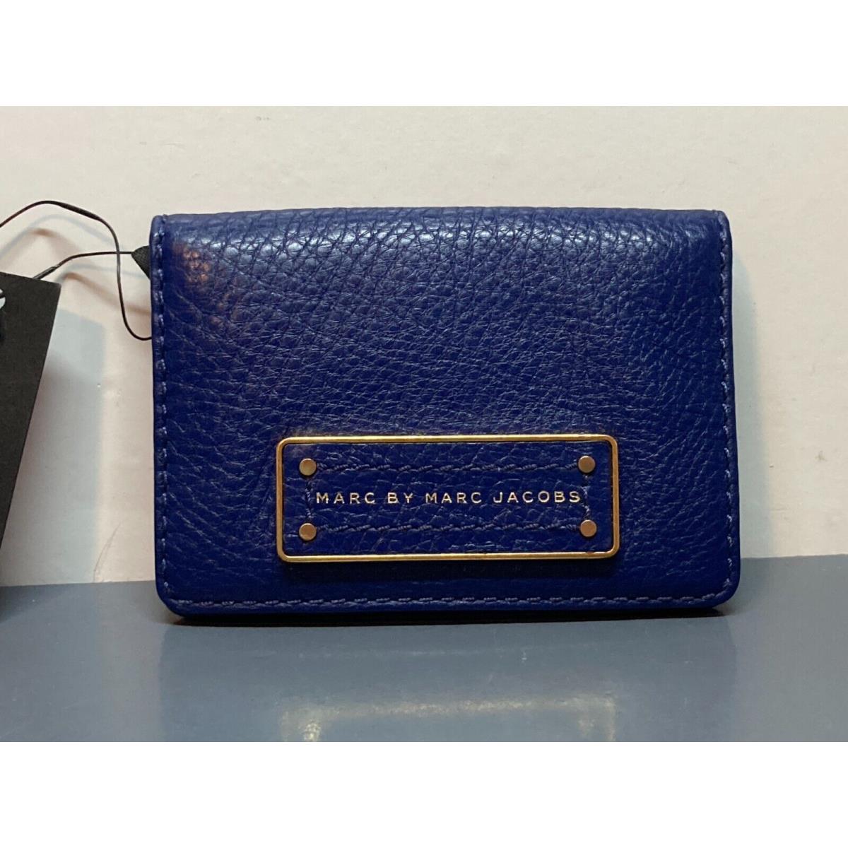 Marc by Marc Jacobs Navy Leather Mini Logo Wallet