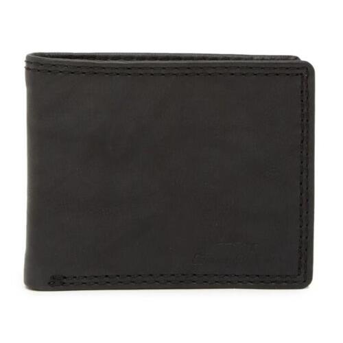 Tommy Bahama Mens Jamaica Bi Fold Leather Wallet Black ID Holder