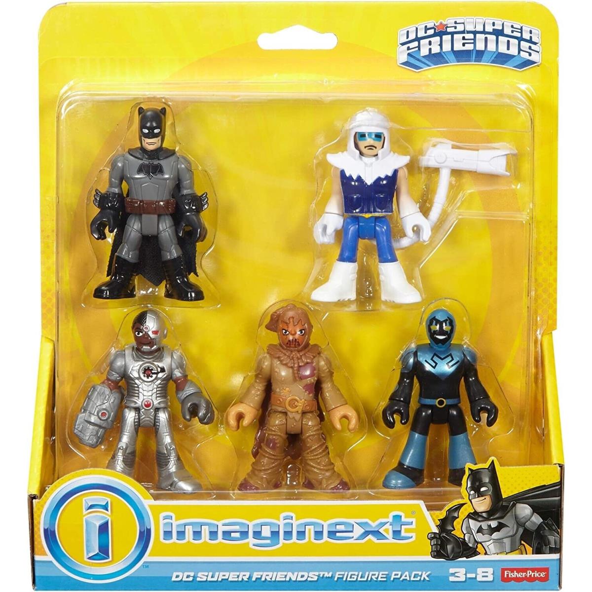 Imaginext DC Super Friends 5 Pack Figures Batman Cyborg Heroes Villains